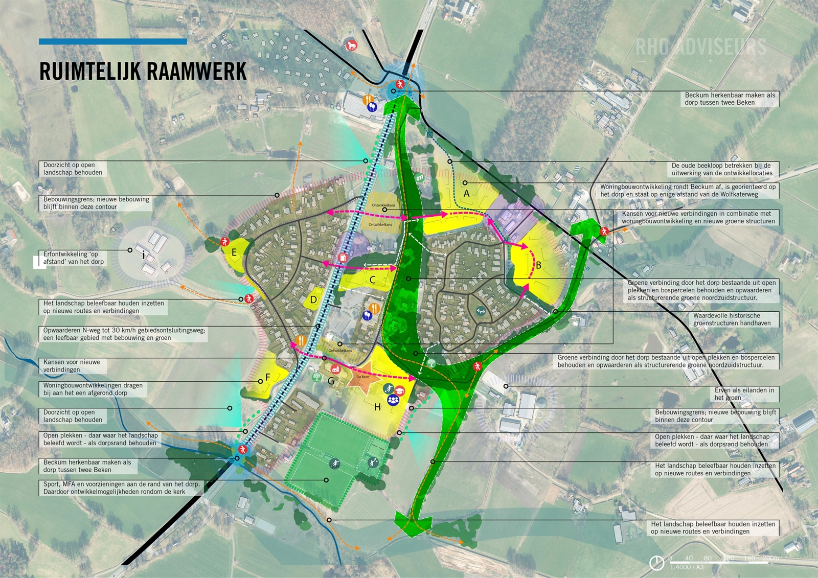 Overzichtskaart met locaties waar woningbouw kan plaatsvinden Deze kaart laat zien op welke locaties in Beckum woningbouw kan plaatsvinden.