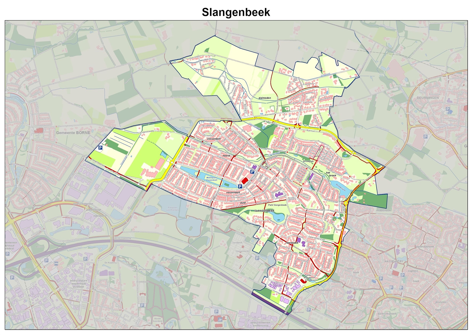 Overzichtskaart Slangenbeek